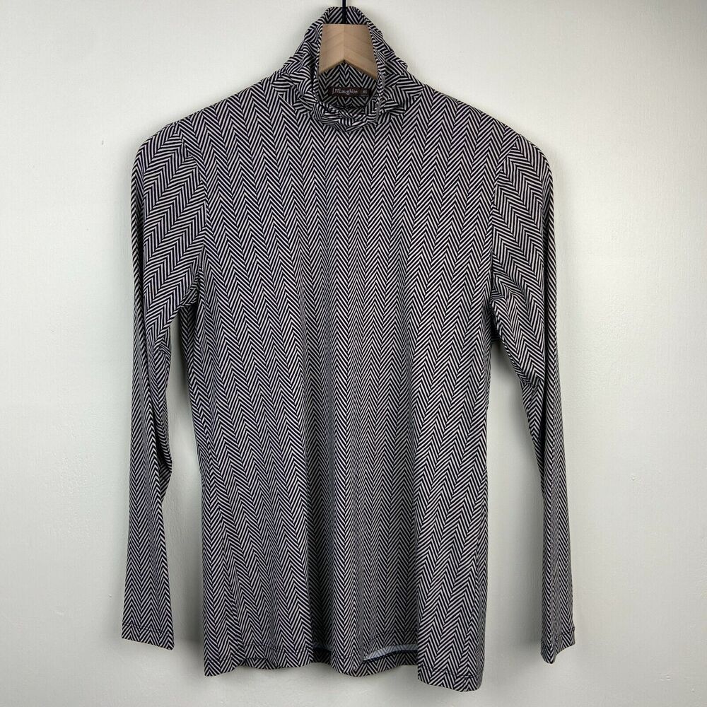 J.McLaughlin Catalina Cloth Shirt Womens XS Brown and Ivory Blouse Top Ladies